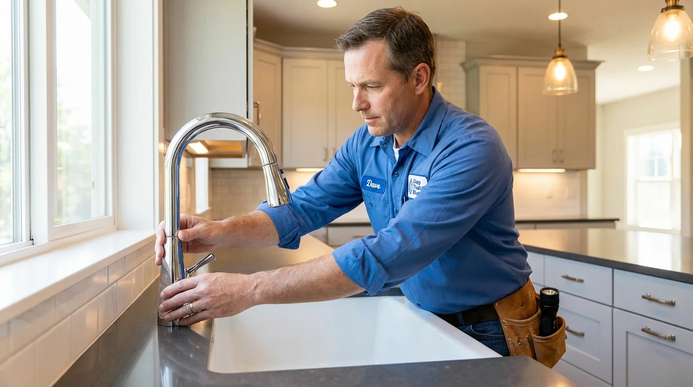 Kitchen faucet installation by Johns Plumbing LLC in Lugoff